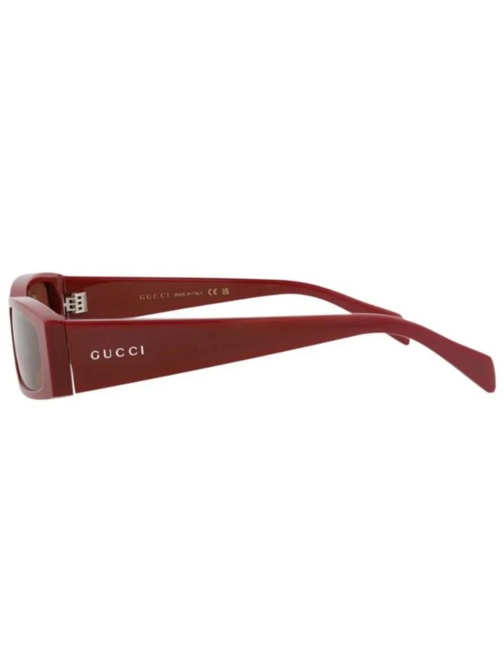 New Gucci Mens Square/Rectangle Burgundy Burgundy Brown Fashion Designer Sunglas